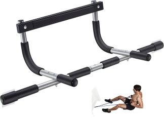 ally peaks pull up bar for doorway thickened steel max limit 440 lbs upper body fitness workout bar multi grip strength 1 7