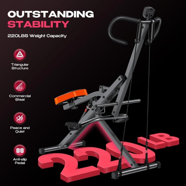 BODY RHYTHM Squat Machine for Home Gym, Squat Assist Trainer, Rowing Machine for Full Body Workout, 220 LBS Loading Capacity