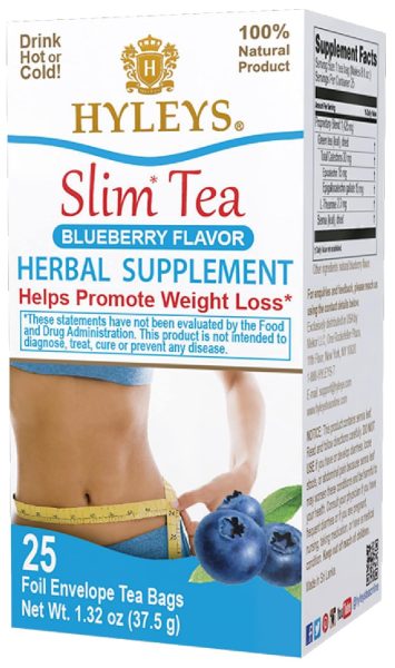 Hyleys Slim Tea Weight Loss Herbal Supplement with Pineapple - Cleanse and Detox - 50 Tea Bags (1 Pack)