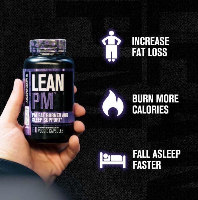 jacked factory lean pm night time fat burner sleep aid supplement appetite suppressant for men and women 60 stimulant fr 5