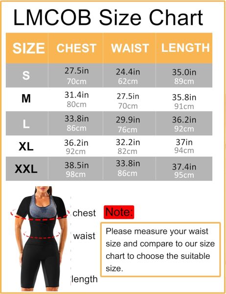 LMCOB Sauna Suit for Women Sweat Suit Waist Trainer for Weight Loss 4 IN 1 Slimming Full Body Shaper Sauna Jumpsuit