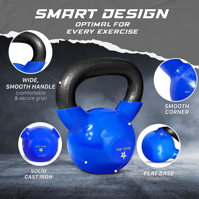 yes4all kettlebell vinyl coated cast iron review