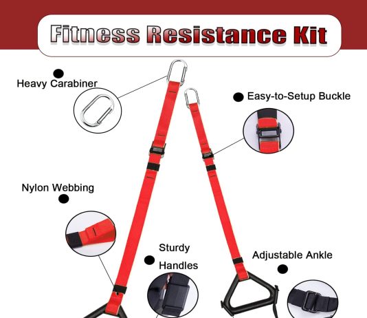 adalt lion bodyweight resistance training straps complete home gym fitness trainer kit for full body workout included do 1