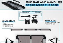 evo gym portable home gym strength training equipment at home gym all in one gym resistance bands base holds gym bar han 1