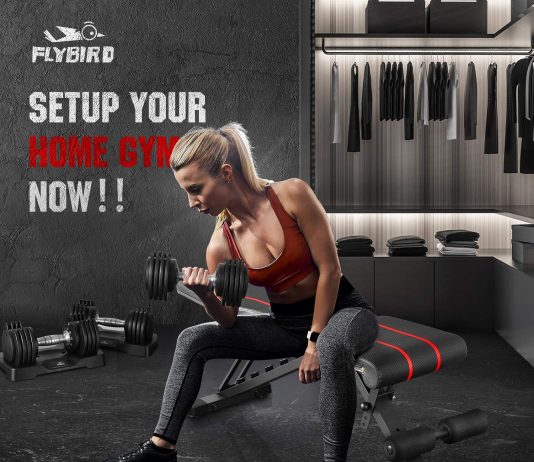 flybird adjustable benchutility weight bench for full body workout multi purpose foldable incline bench black 3