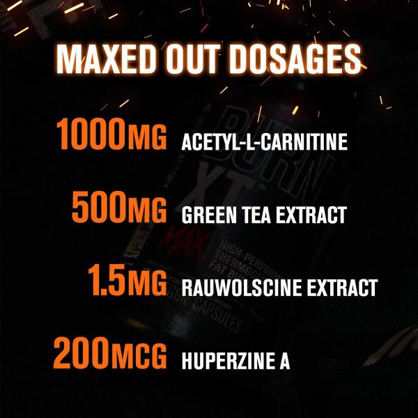 Jacked Factory Burn-XT Max - High-Performance Thermogenic Fat Burner  Appetite Suppressant for Men  Women w/PurCaf Organic Caffeine, MitoBurn, Green Tea, Acetyl L Carnitine  More - 90 Capsules