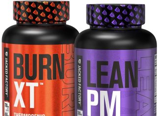 jacked factory burn xt thermogenic fat burner lean pm nighttime weight loss supplement for men women 60 veggie diet pill