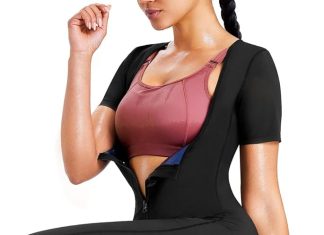 junlan full body sauna suit for women sweat jumpsuit waist trainers for women belly fat workout sweat suit 1