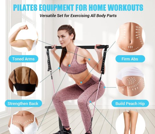 pilates bar kit with resistance bands for women multifunctional screw yoga pilates bar with heavy duty metal adjustment 1 2