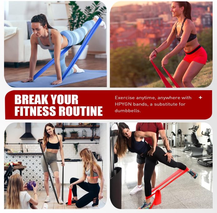 resistance bands exercise bands physical therapy bands for strength training yoga pilates stretching stretch elastic ban 4