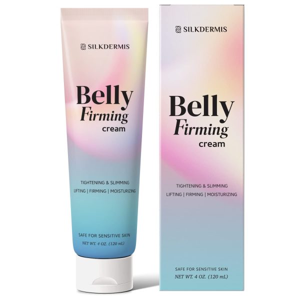 SILKDERMIS B Flat Belly Firming Cream - Skin Tightening  Cellulite Cream for Stomach, Thighs  Butt, Moisturizing Firming Lotion with Powerful Natural Ingredients , 120 ML