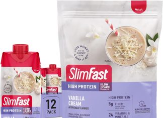 slimfast protein shake with caffeine caramel macchiato 20g protein meal replacement shakes high protein with low carb an 2