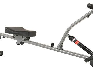sunny health fitness compact adjustable rowing machine with 12 levels of complete body workout resistance and optional s 3