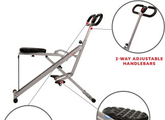 sunny health fitness row n ride squat assist trainer for glutes workout with adjustable resistance easy setup foldable e 1