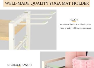 yoga mat storage rack home gym equipment workout equipment storage organizer yoga mat holder for yoga blockfoam rollerre 2