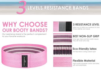 resistance bands for legs and butt fabric exercise bands set thick wide stretch fitness bands non slip workout loop band 2